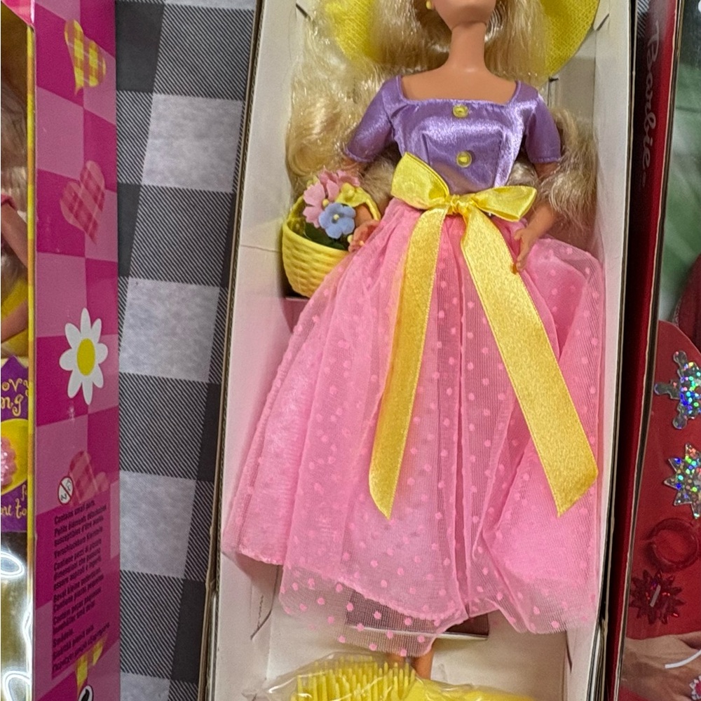 Spring Blossom Barbie Fashion Doll with Pink and Yellow Outfit